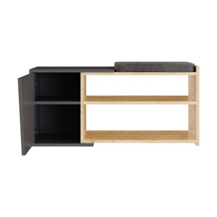 Тумба для взуття FIONA 37x104 см коричневий/антрацит