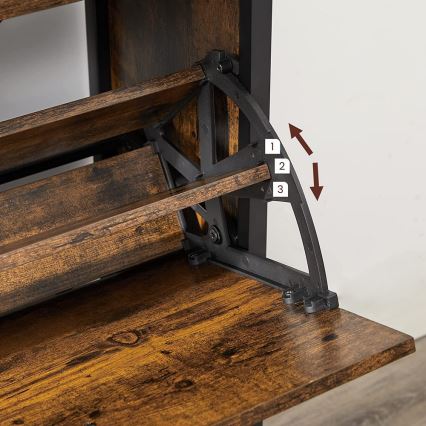 Тумба для взуття FIRA коричнева/чорна