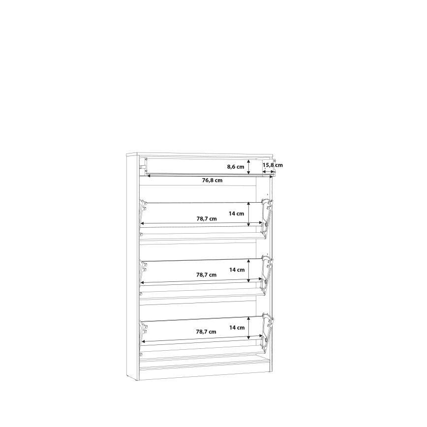 Тумба для взуття KAVI, дуб Artisan