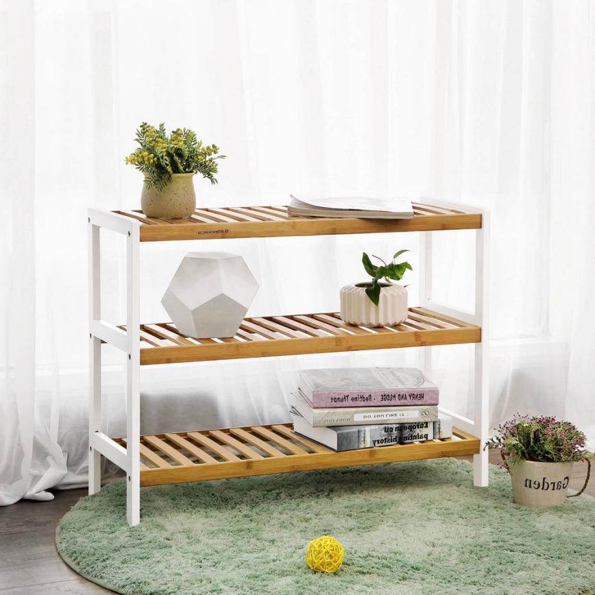 Тумба для взуття MATE коричнева/біла