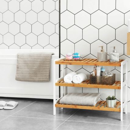 Тумба для взуття MATE коричнева/біла