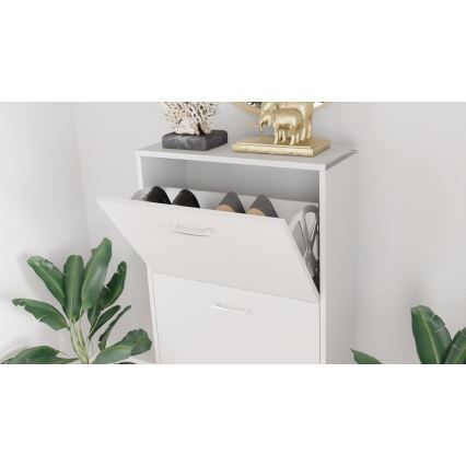 Тумба для взуття PIGO 60x109x25 см біла