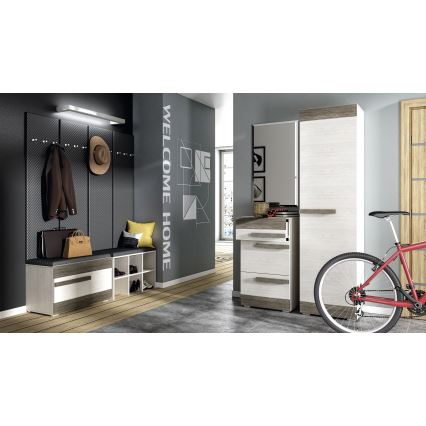 Тумба для взуття SARPA 50x80 см білий/коричневий