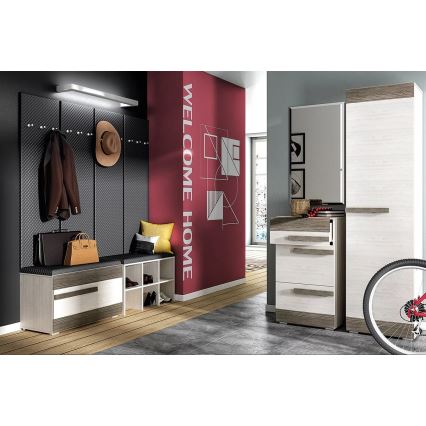 Тумба для взуття SARPA 50x80 см білий/коричневий