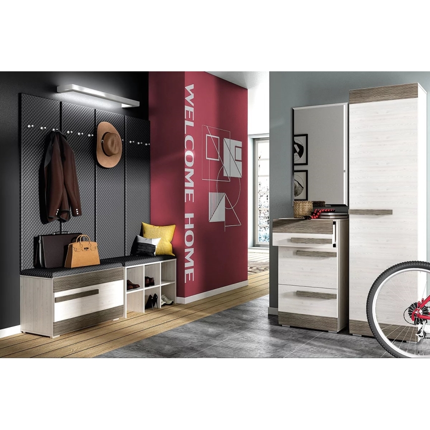 Тумба для взуття SARPA 50x80 см білий/коричневий