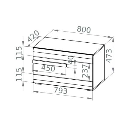 Тумба для взуття SARPA 50x80 см білий/коричневий