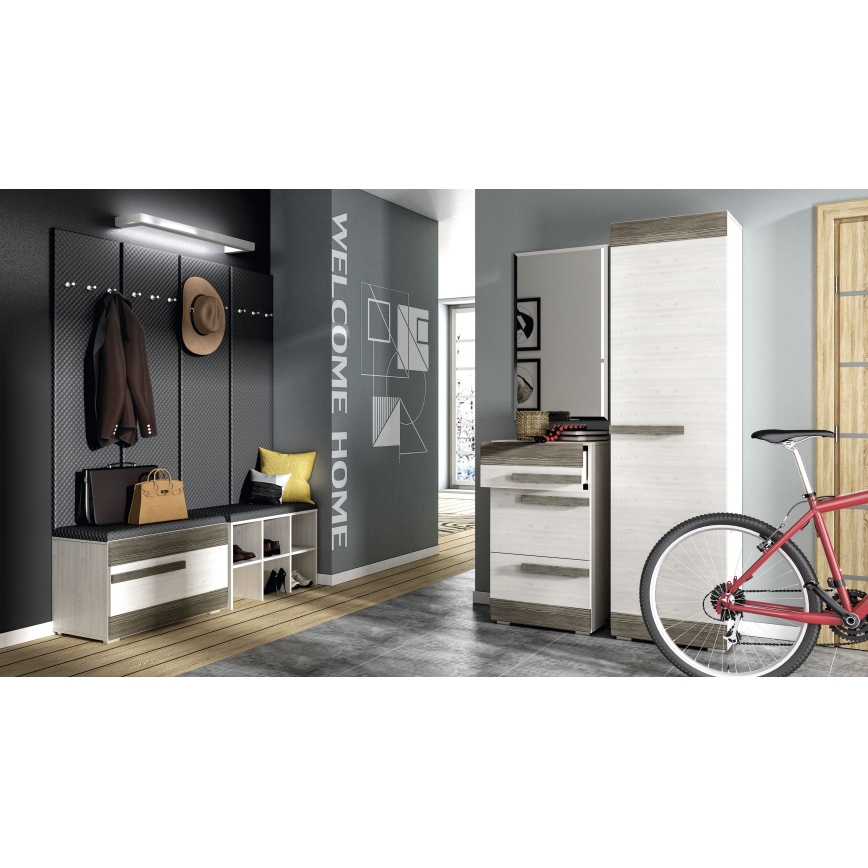Тумба для взуття SARPA 50x80 см білий/коричневий