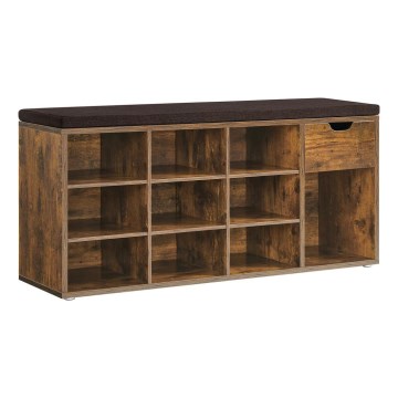 Тумба для взуття VOREN коричнева/чорна