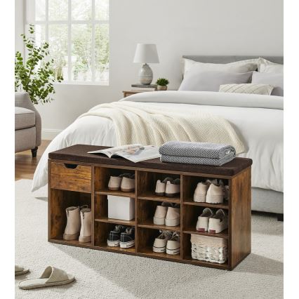 Тумба для взуття VOREN коричнева/чорна