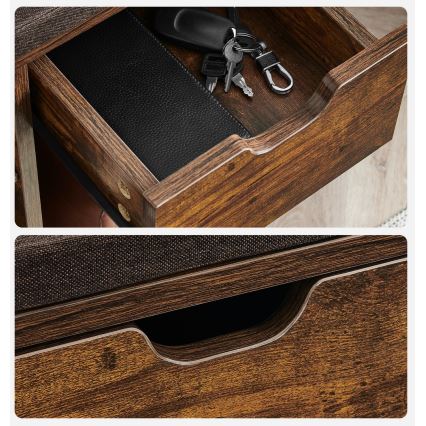 Тумба для взуття VOREN коричнева/чорна