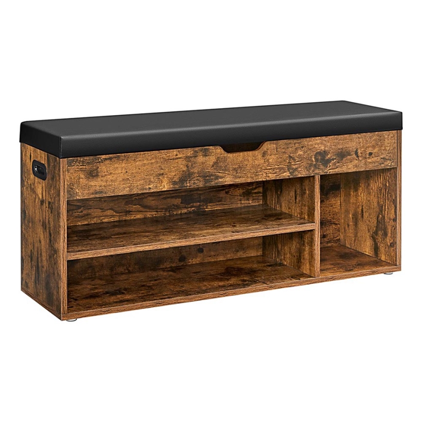 Тумба для взуття VOREN коричнева/чорна