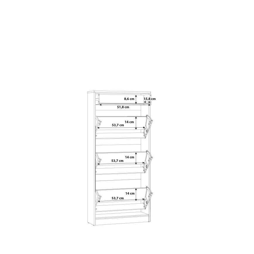 Тумба для взуття КАВІ дуб артізан