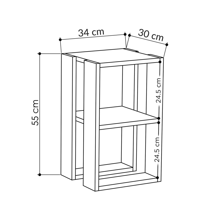 Тумба LONIE 55x30 білий