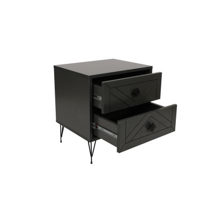 Тумба LUNA 55x50 см антрацит/чорний