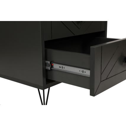 Тумба LUNA 55x50 см антрацит/чорний