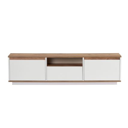 Тумба під телевізор KREDE 160x30 см біла/сосна