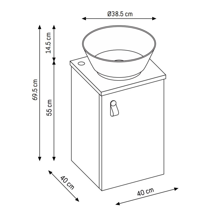 Тумба під умивальник TAARNHOLM біла