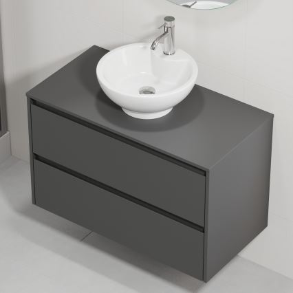 Тумба під умивальник TRONDHEIM/DRAMMEN 90x57x46 cm антрацит/білий