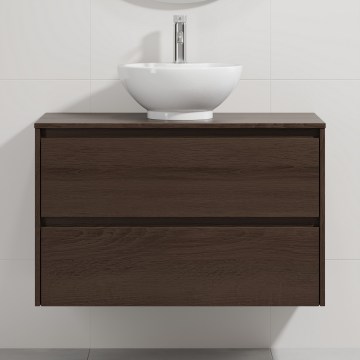 Тумба під умивальник TRONDHEIM/DRAMMEN 90x57x46 см горіх/білий
