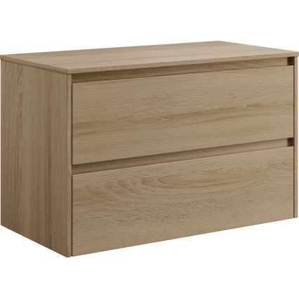 Тумба під умивальник TRONDHEIM/LJORDAL 90x57x46 см дуб/чорний