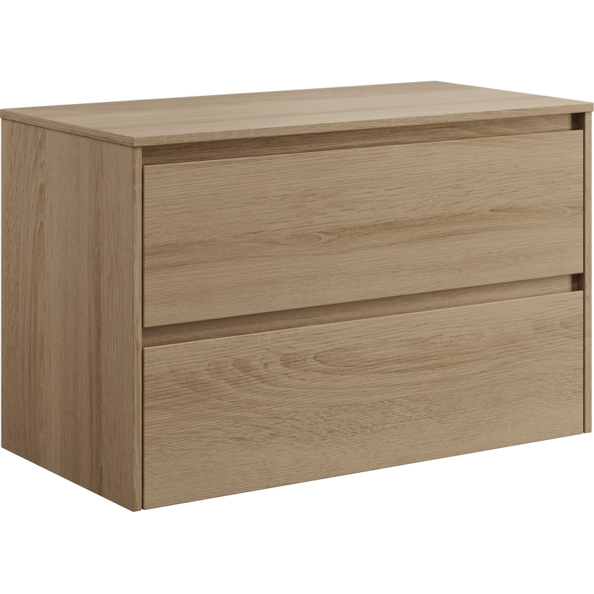 Тумба під умивальник TRONDHEIM/LJORDAL 90x57x46 см дуб/чорний