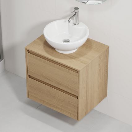 Тумба под раковину TRONDHEIM/DRAMMEN 60x57x46 см дуб/белый