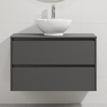 Тумба под раковину TRONDHEIM/DRAMMEN 90x57x46 cm антрацит/белый