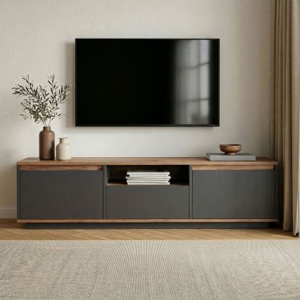 Тумба под телевизор KREDE 160x30 см антрацит/сосна