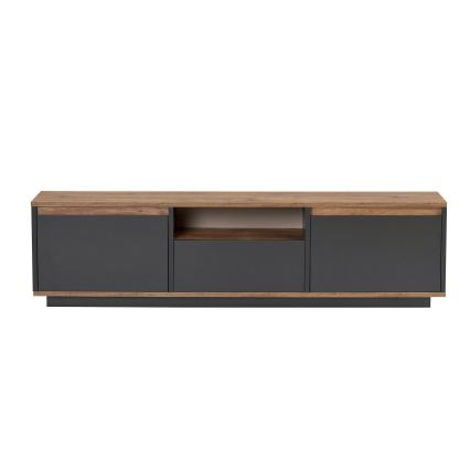 Тумба под телевизор KREDE 160x30 см антрацит/сосна