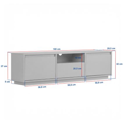 Тумба под телевизор KREDE 160x30 см бежевого цвета