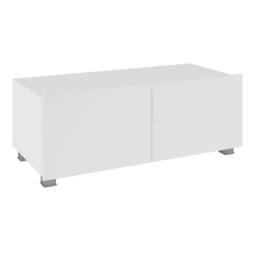 Тумба под телевизор PAVO 37x100 см блестящий белый