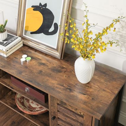 Тумба под телевизор VOLTAR коричневая/čёрная