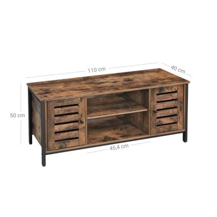 Тумба под телевизор VOLTAR коричневая/čёрная