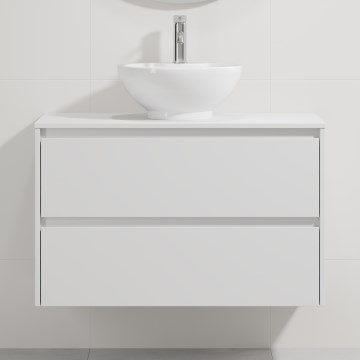 Тумба с раковиной TRONDHEIM/DRAMMEN 90x57x46 cm белая