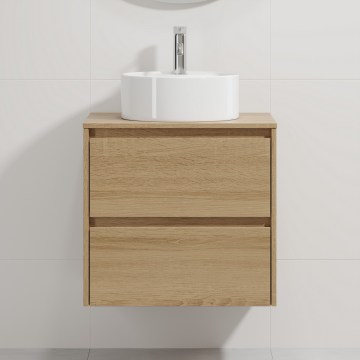 Тумба с умывальником TRONDHEIM/VIKEDAL 60x57x46 см дуб/белый