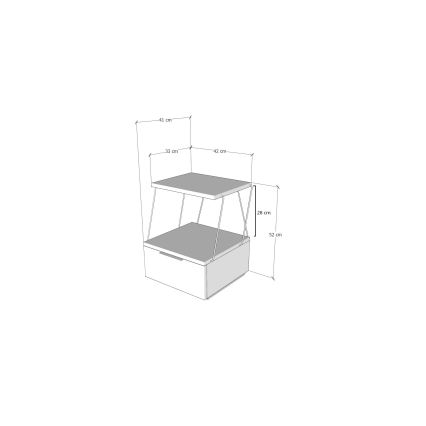 Тумба TEKOBA 52x42 см антрацит