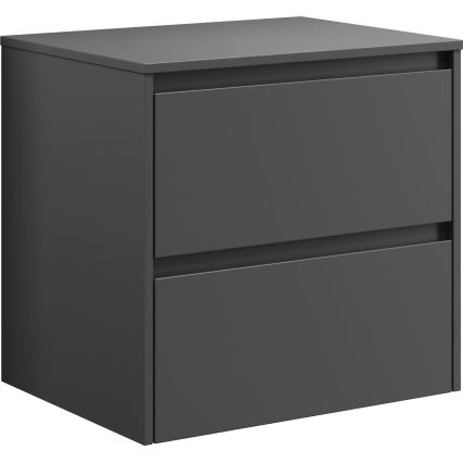 Тумба з умивальником TRONDHEIM/VIKEDAL 60x57x46 см антрацит/білий