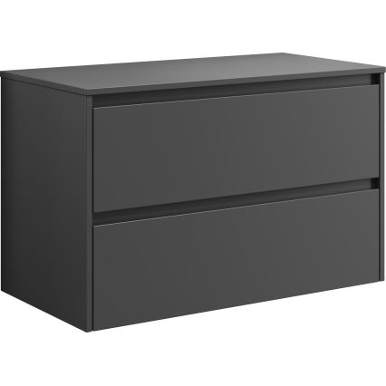 Тумба з умивальником TRONDHEIM/VIKEDAL 90x57x46 см антрацит/білий