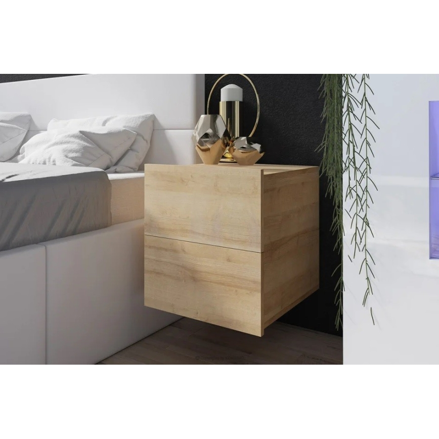 Прикроватная тумбочка PAVO 45x40 см, золотой дуб