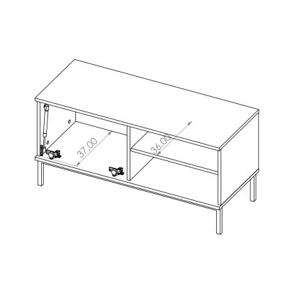 TV столик ERISTI 50x100,8 см чорний