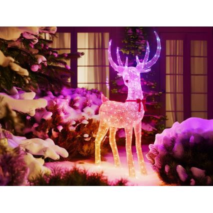 Twinkly - світлодіодний RGBW з регульованою яскравістю зовнішній різдвяний олень REINGEERS 250xLED IP44 Wi-Fi