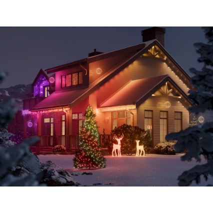 Twinkly - LED RGBW диммируемый уличный рождественский олень REINGEERS 250xLED IP44 Wi-Fi