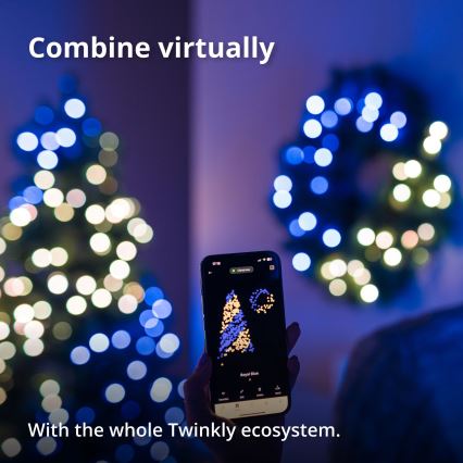 Twinkly - LED RGB Різдвяний вінок з регулюванням яскравості 50xLED діаметр 60 см Wi-Fi