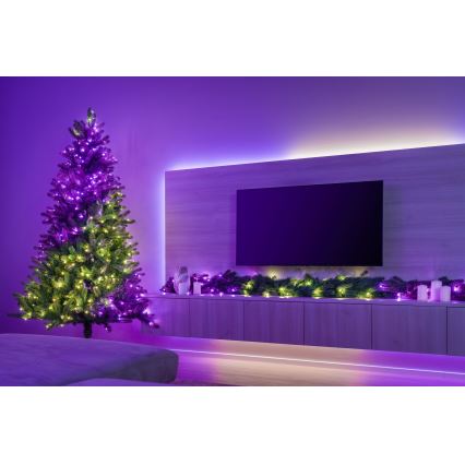 Twinkly - LED RGBW Диммируемая рождественская декорация GARLAND 50xLED 2,7 м Wi-Fi