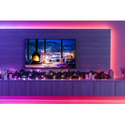 Twinkly - LED RGBW Диммируемая рождественская декорация GARLAND 50xLED 2,7 м Wi-Fi
