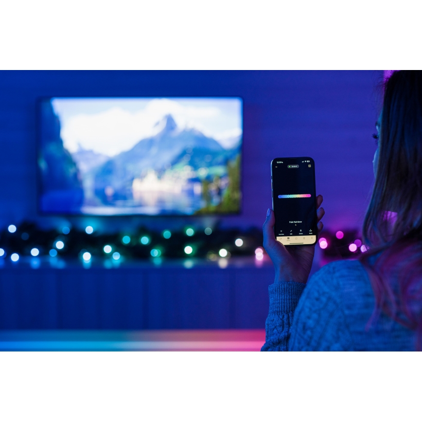 Twinkly — світлодіодна RGBW гірлянда з регулюванням яскравості GARLAND, 50 світлодіодів, 2,7 м, Wi‑Fi