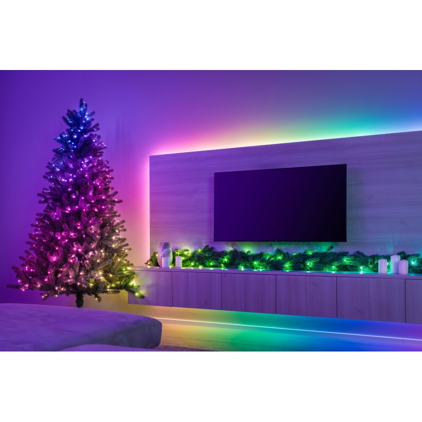 Twinkly - LED RGBW, диммируемая рождественская гирлянда GARLAND, 50 светодиодов, 2,7 m, Wi-Fi