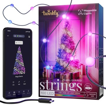 Twinkly - LED RGB Різдвяна гірлянда з регулюванням яскравості CANDIES 100xLED 8 м USB Wi-Fi