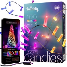 Twinkly - LED RGB з регулюванням яскравості різдвяна гірлянда 100xLED 8 м USB Wi-Fi