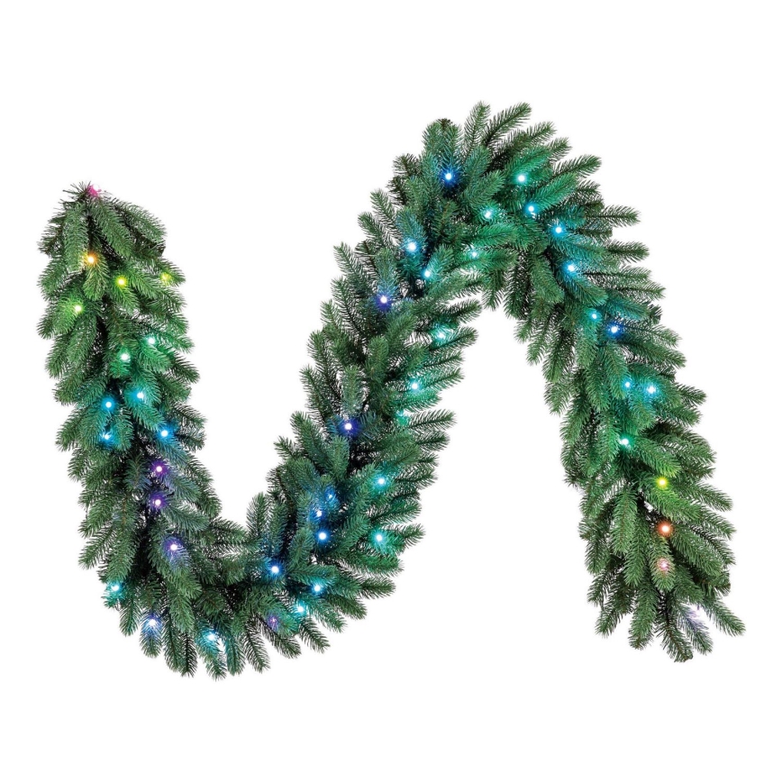 Twinkly - LED RGBW Диммируемая рождественская декорация GARLAND 50xLED 2,7 м Wi-Fi